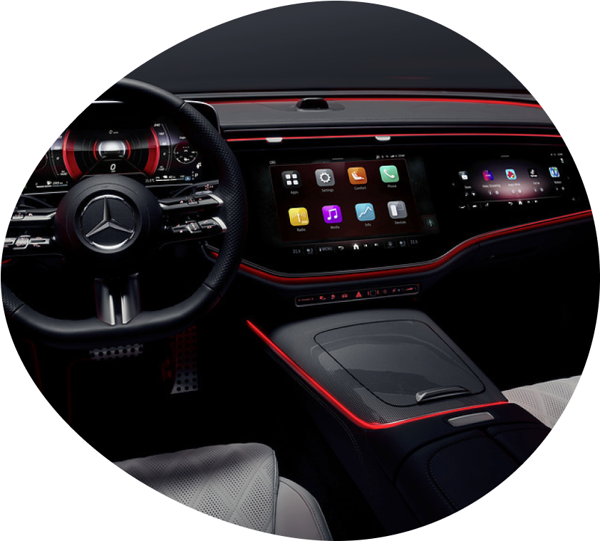 photo of mercedes dashboard
